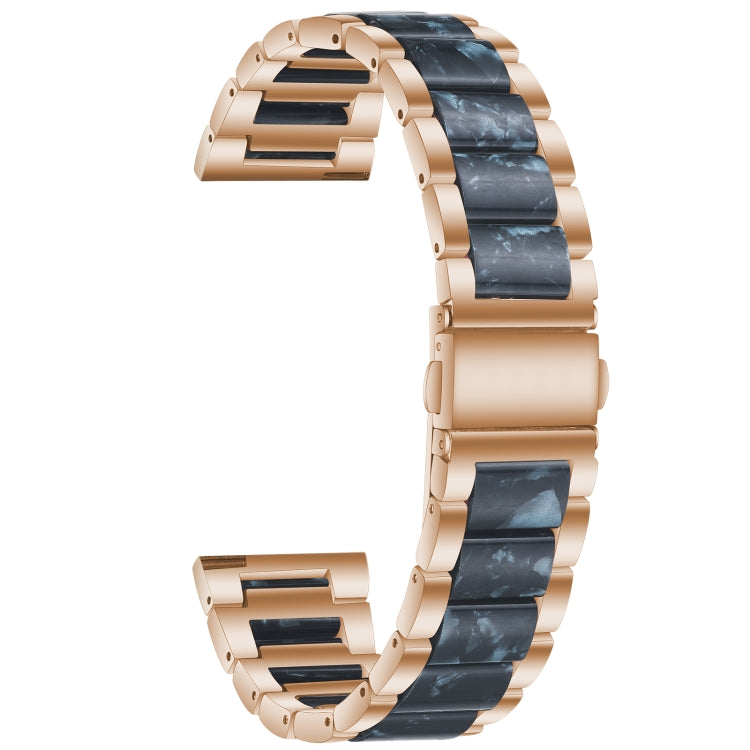 Three-beads Steel + Resin Replacement Strap Watchband, For Samsung Smart Watch 20mm, For Samsung Smart Watch 22mm
