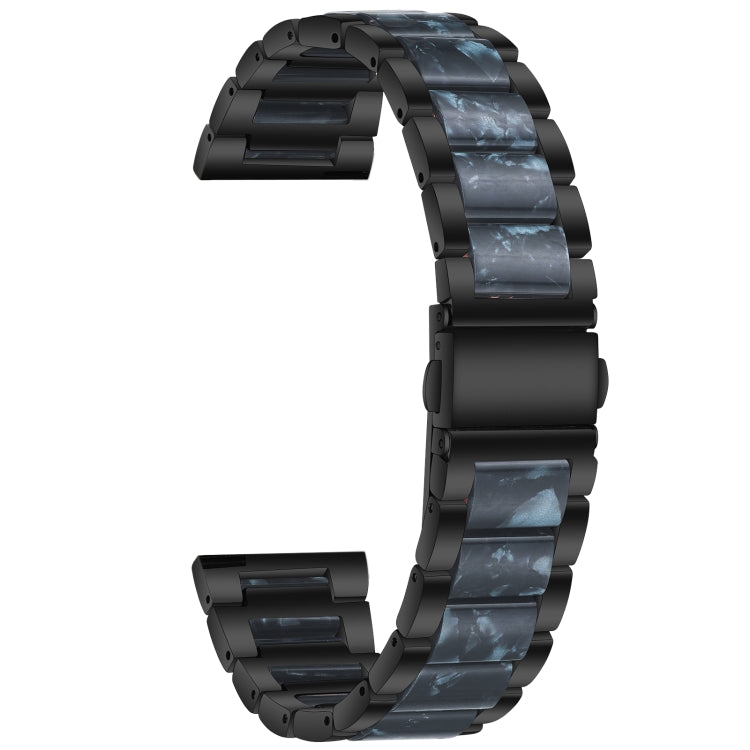 Three-beads Steel + Resin Replacement Strap Watchband, For Samsung Smart Watch 20mm, For Samsung Smart Watch 22mm