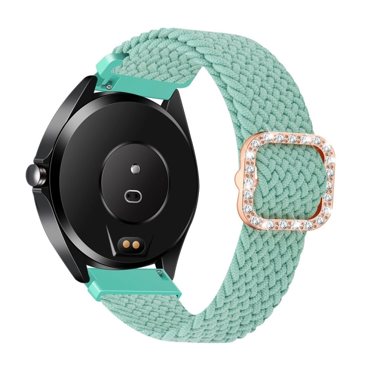 Universal Adjustable Braided Elastic Diamond Buckle Replacement Strap Watchband, For Garmin Venu/Vivoactive 3 20mm, For Garmin Venu 2/Samsung Gear S3 22mm