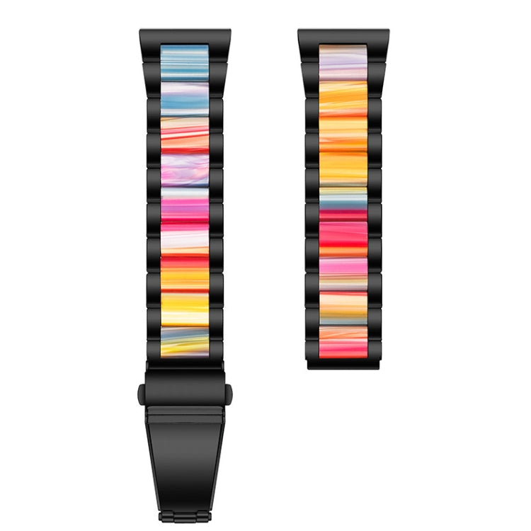 Universal Three-beads Stainless Steel + Resin Replacement Strap Watchband, For Garmin Venu/Vivoactive 3 Music 20mm, For Huawei Watch 3/3 Pro 22mm
