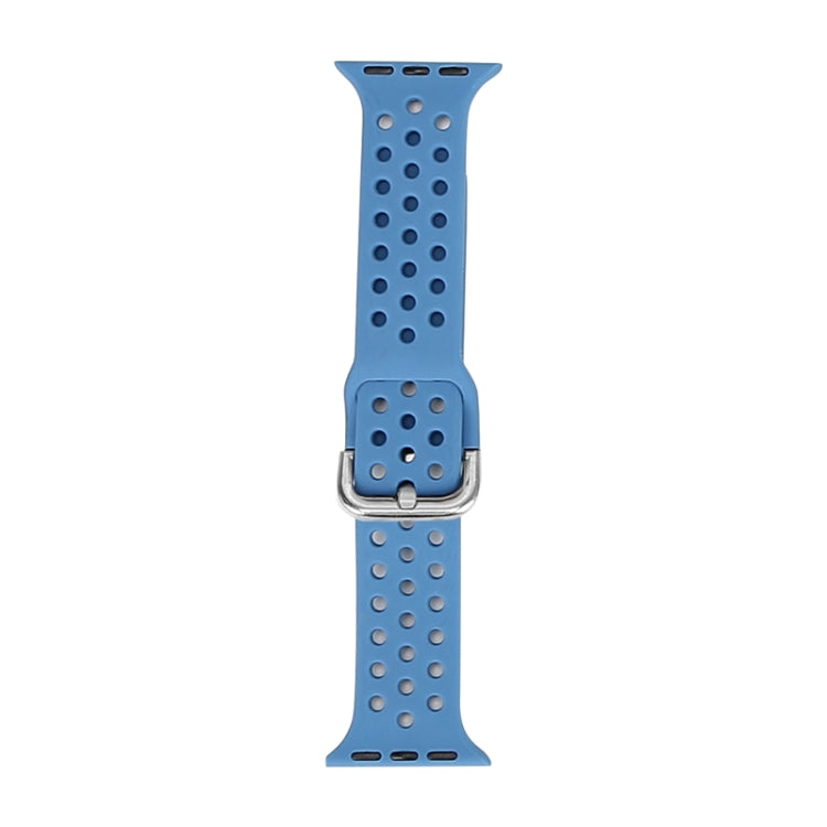 Silicone Replacement Watchband For Apple Watch Series, 7 41mm / 6 & SE & 5 & 4 40mm / 3 & 2 & 1 38mm