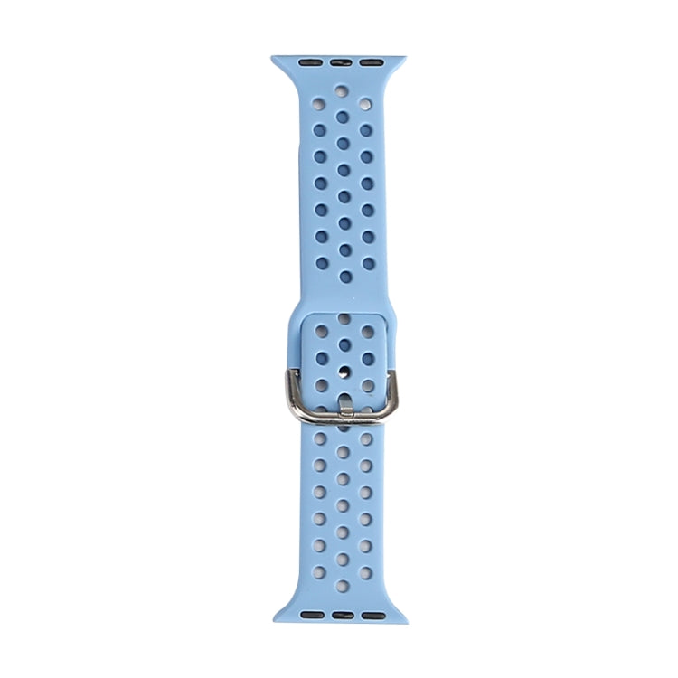Silicone Replacement Watchband For Apple Watch Series, 7 41mm / 6 & SE & 5 & 4 40mm / 3 & 2 & 1 38mm