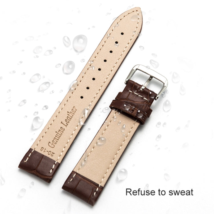 Two-layer Cowhide Leather Bamboo Joint Texture Replacement Strap Watchband, 10mm, 14mm, 16mm, 18mm, 20mm, 22mm, 24mm, 12mm