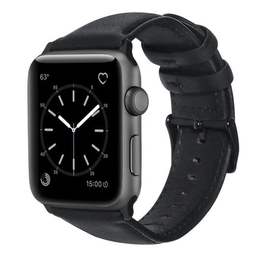 Oil Wax Genuine Leather Strap Watchband, For Apple Watch Series 8&7 41mm / SE 2&6&SE&5&4 40mm / 3&2&1 38mm, For Apple Watch Series 7 41mm / 6 & SE & 5 & 4 40mm / 3 & 2 & 1 38mm