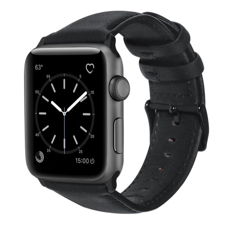 Oil Wax Genuine Leather Strap Watchband, For Apple Watch Series 8&7 41mm / SE 2&6&SE&5&4 40mm / 3&2&1 38mm, For Apple Watch Series 7 41mm / 6 & SE & 5 & 4 40mm / 3 & 2 & 1 38mm                                                                            ...