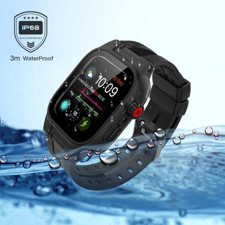 RedPepper IP68 Waterproof Screen Protector + Watchband + Protective Case, For Apple Watch Series 6 / 5 / 4 / Watch SE 44mm
