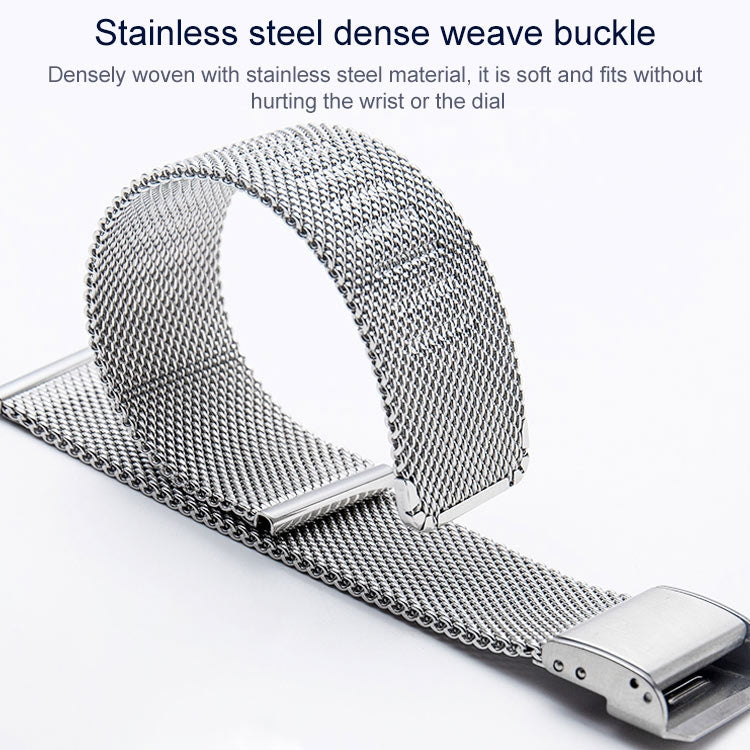 304 Stainless Steel Single Buckle Replacement Strap Watchband, 18mm, 20mm, 22mm