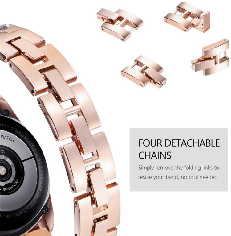 20mm Universal Stainless Steel Metal Replacement Watchband, For Garmin Venu /  Suunto 3 Fitness