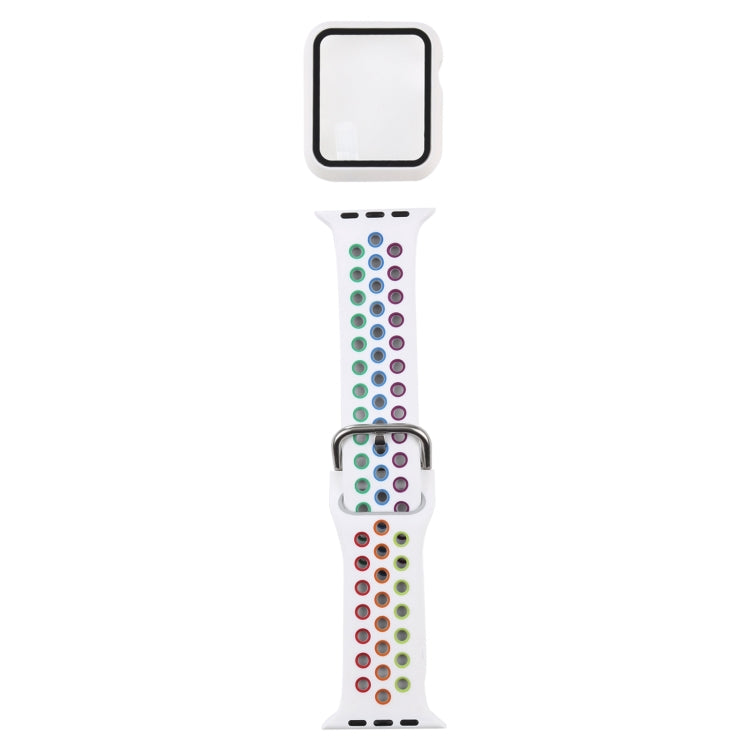 Silicone Replacement Strap Watchband + Protective Case with Screen Protector Set For Apple Watch Series, 3 & 2 & 1 38mm, For Apple Watch Series 6 / 5 / 4 / Watch SE 40mm