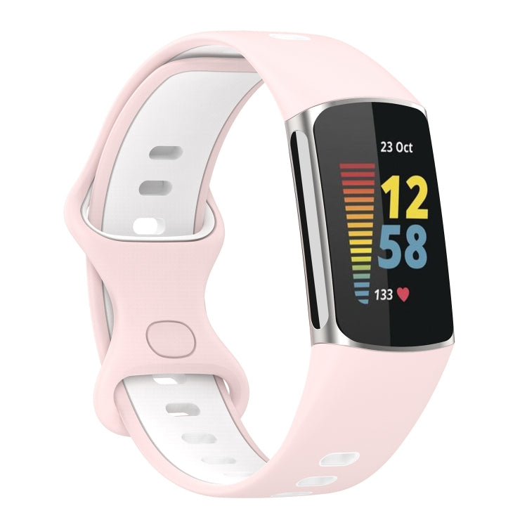 Two-color Silicone Replacement Strap Watchband, For Fitbit Charge 5