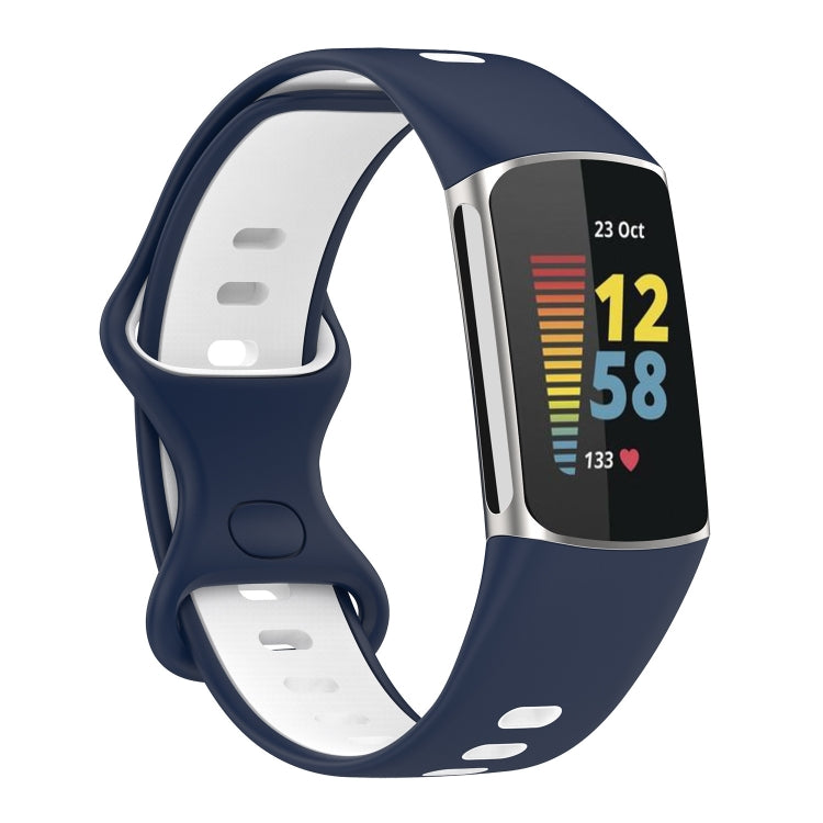 Two-color Silicone Replacement Strap Watchband, For Fitbit Charge 5