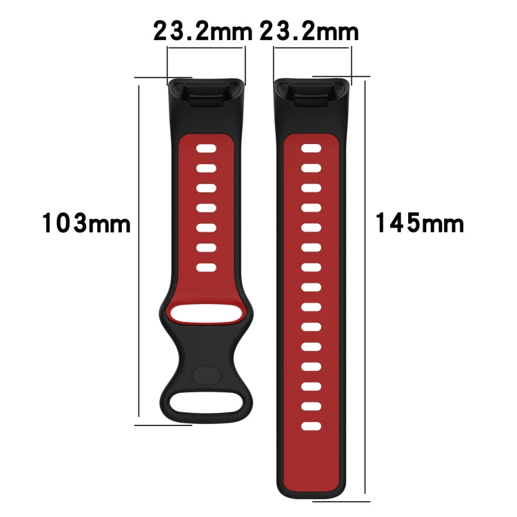 Two-color Silicone Replacement Strap Watchband, For Fitbit Charge 5