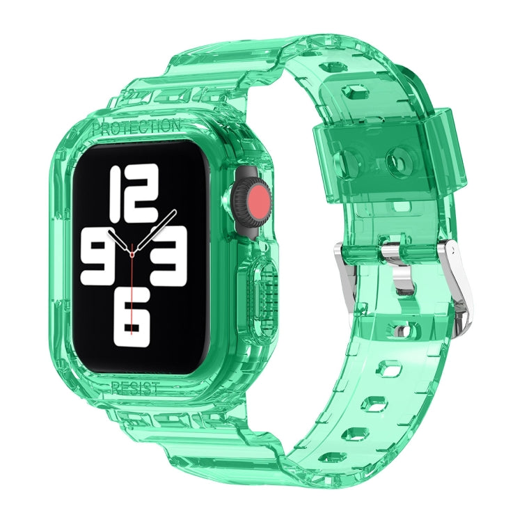 Glacier Transparent TPU Integrated Replacement Strap Watchband, For Apple Watch Series 7 41mm, For Apple Watch Series 7 45mm