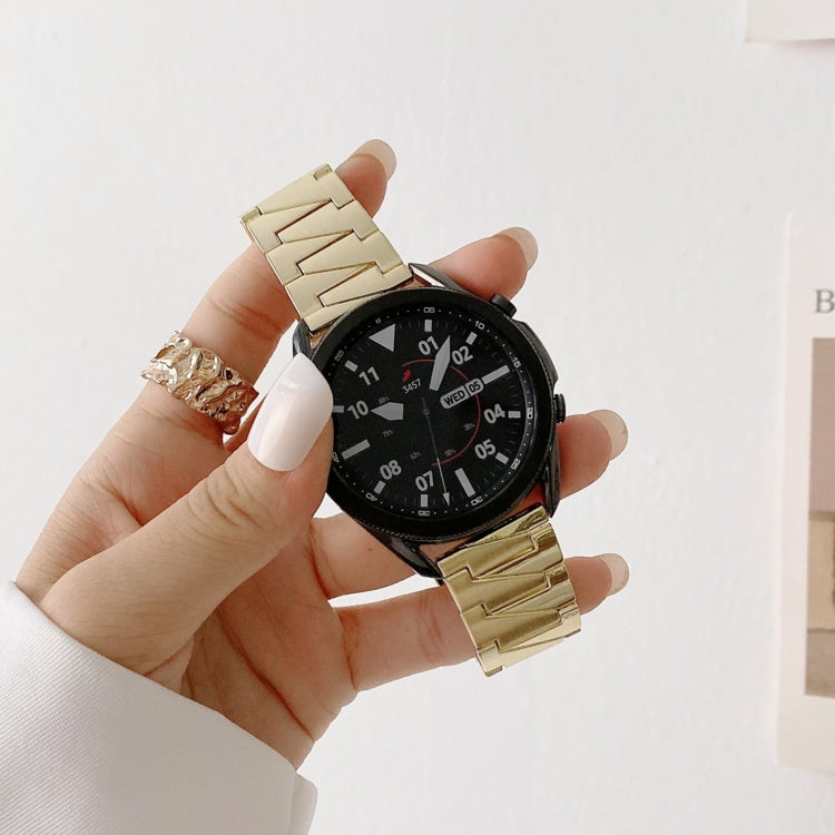 Lightning Bolt Style Steel Replacement Strap Watchband, 22mm