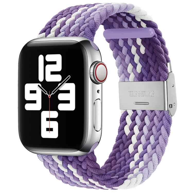 Nylon Braid One Buckle Replacement Watchband For Apple Watch Series, 7 41mm / 6&SE&5&4 40mm / 3&2&1 38mm