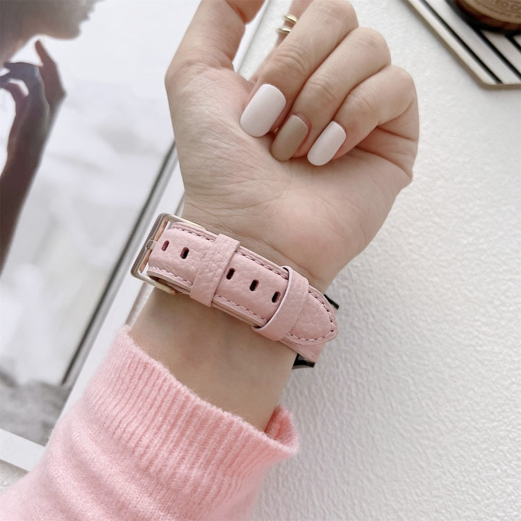 Lychee Texture Leather Strap Watchband, For Samsung Galaxy Watch4 40mm / 44mm