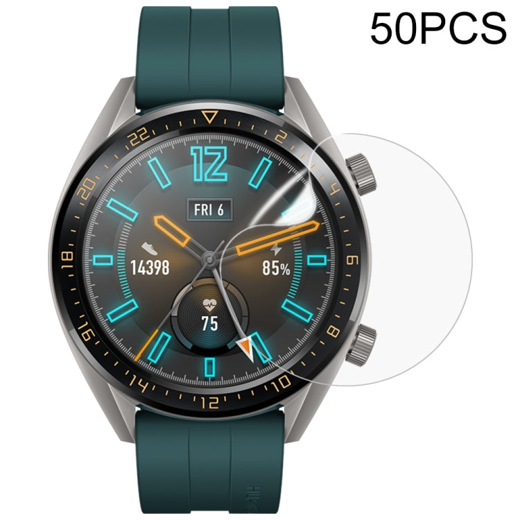 50 PCS Soft Hydrogel Film Watch Screen Protector, For Huawei Watch GT Active, For Huawei Watch GT Elegant, For Honor Magic Watch 2 42mm, For Honor Magic Watch 2 46mm, For Honor Magic Watch 46mm