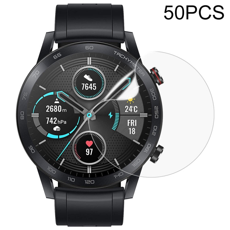 50 PCS Soft Hydrogel Film Watch Screen Protector, For Huawei Watch GT Active, For Huawei Watch GT Elegant, For Honor Magic Watch 2 42mm, For Honor Magic Watch 2 46mm, For Honor Magic Watch 46mm