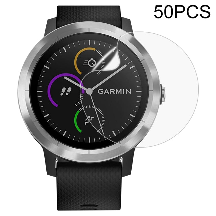 50 PCS Soft Hydrogel Film Watch Screen Protector, For Garmin Vivoactive 3, For Garmin Vivoactive 4, For Garmin Vivoactive 4S