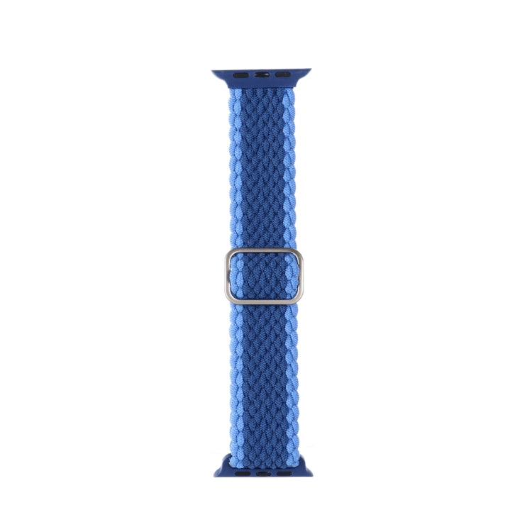 Adjustable Striped Woven Nylon Strap Watchband For Apple Watch Series, 7 41mm / 6&SE&5&4 40mm / 3&2&1 38mm, 7 45mm / 6&SE&5&4 44mm / 3&2&1 42mm