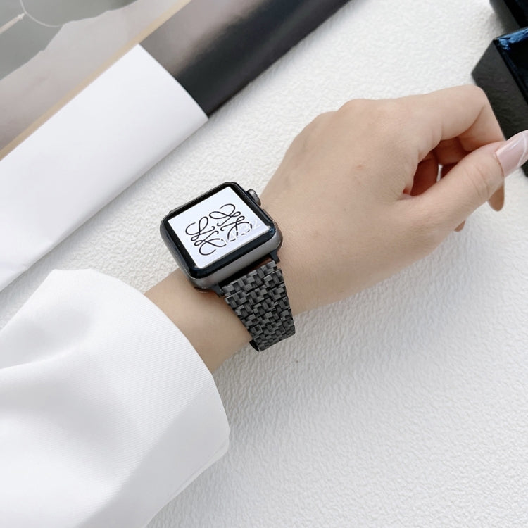 Small Waist Carbon Fiber Strap Watchband For Apple Watch Series, 7 41mm / 6&SE&5&4 40mm / 3&2&1 38mm