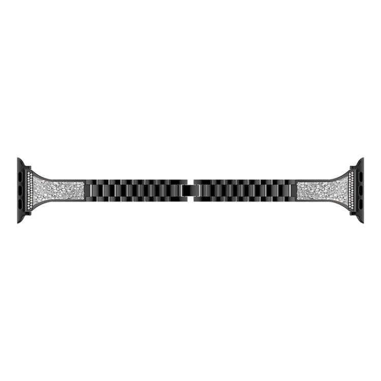 Diamond Encrusted Leather Strap Watchband For Apple Watch Series, 7 41mm / 6&SE&5&4 40mm / 3&2&1 38mm, 7 45mm / 6&SE&5&4 44mm / 3&2&1 42mm