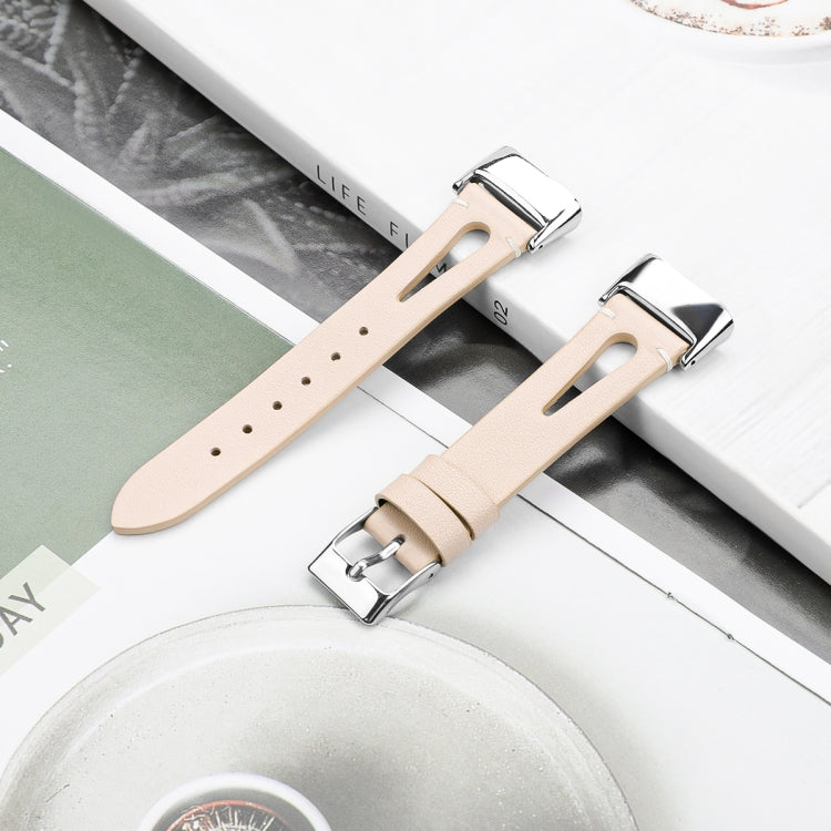 FC5-18 Pointed Tail Leather Strap Watchband, For Fitbit Charge 5