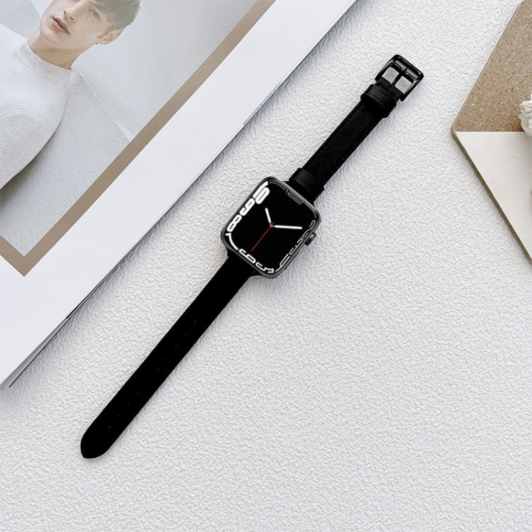 Leather Watchband For Apple Watch Series, 7 41mm / 6&SE&5&4 40mm / 3&2&1 38mm, 7 45mm / 6&SE&5&4 44mm / 3&2&1 42mm