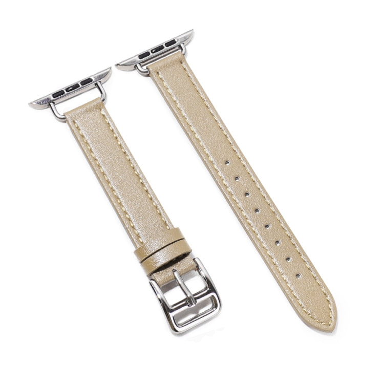 14mm Cowhide Leather Watchband For Apple Watch Series, 7 41mm/6&SE&5&4 40mm/3&2&1 38mm, 7 45mm/6&SE&5&4 44mm/3&2&1 42mm