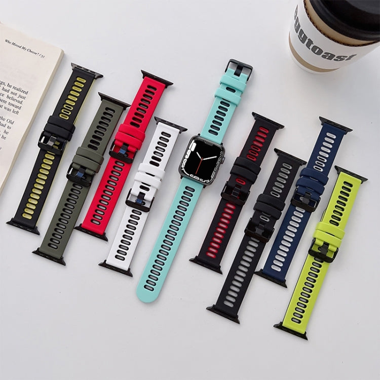 Silicone Watchband For Apple Watch Series, 7 41mm / 6&SE&5&4 40mm / 3&2&1 38mm, 7 45mm / 6&SE&5&4 44mm / 3&2&1 42mm