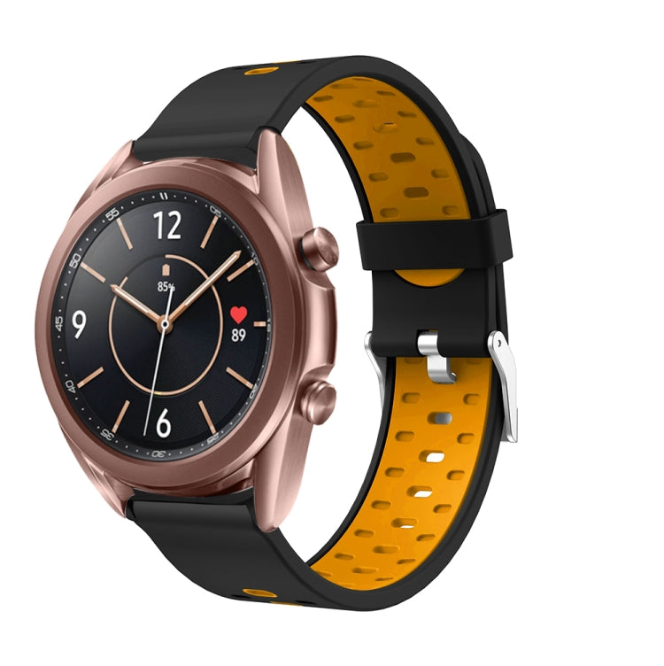 Three Row Holes Silicone Watchband, For Samsung Galaxy Watch 3 45mm