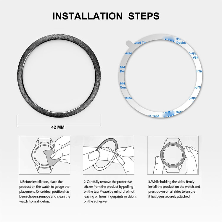Glitter Powder Stainless Steel Bezel Ring, For Samsung Galaxy Watch 42mm