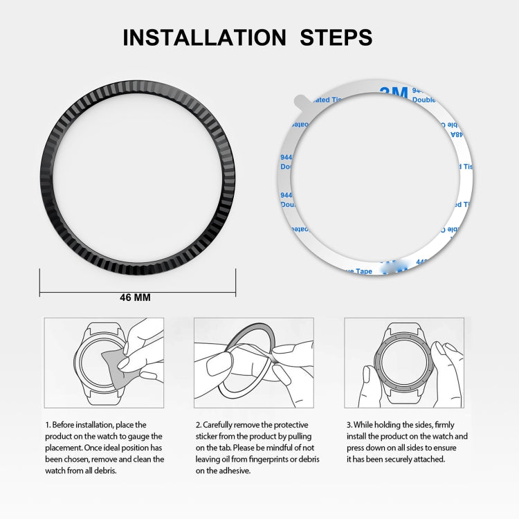 Batch Flower Stainless Steel Bezel Ring, For Samsung Galaxy Watch 46mm