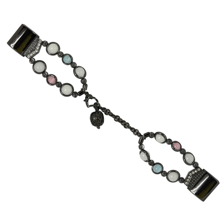 Agate Luminous Bead Steel Watchband, For Fitbit Charge 5
