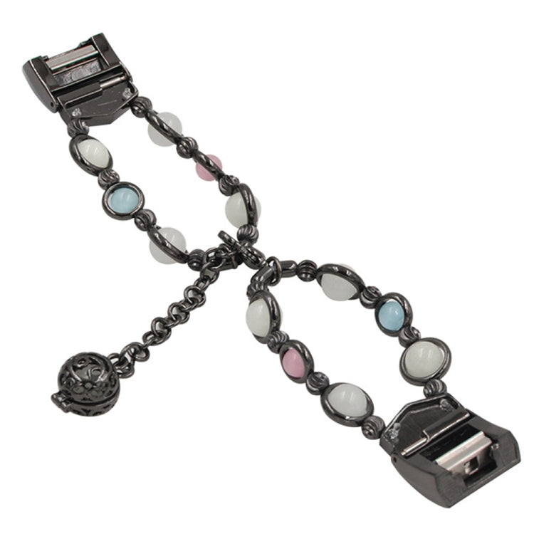 Agate Luminous Bead Steel Watchband, For Fitbit Charge 5