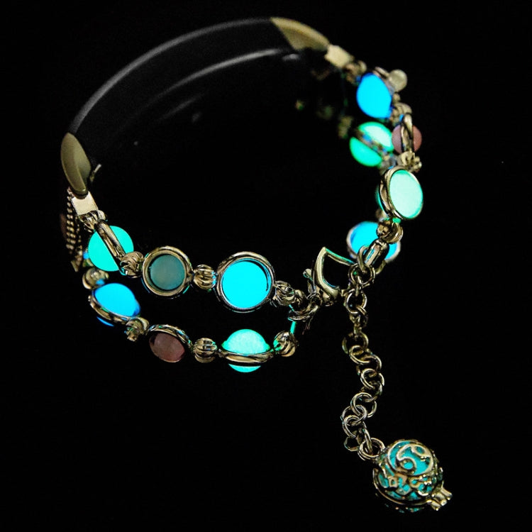 Agate Luminous Bead Steel Watchband, For Fitbit Charge 5