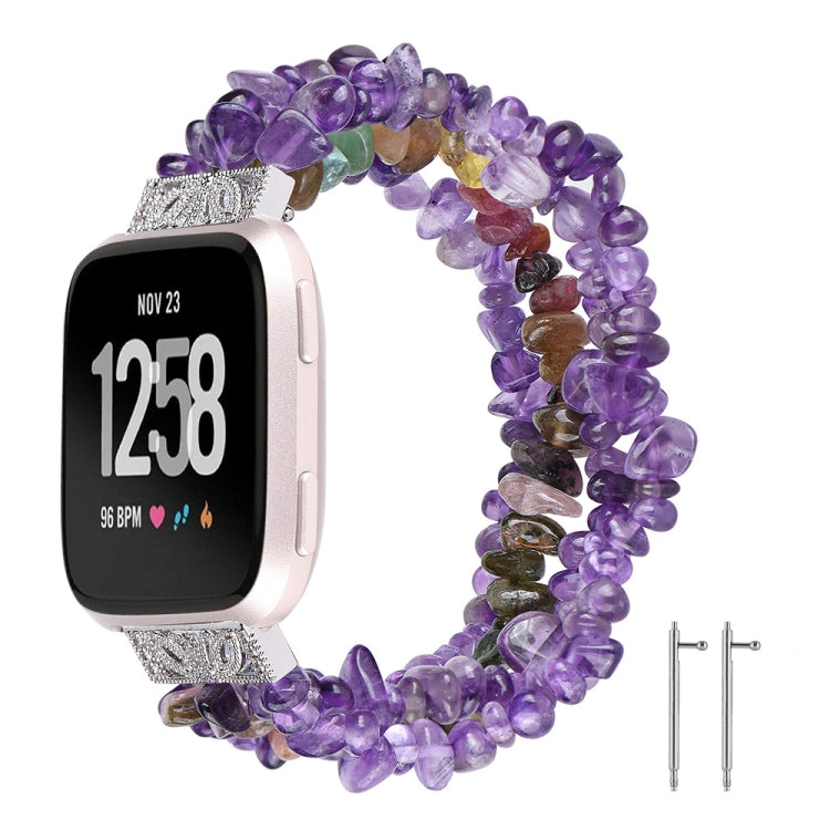 Rough Stone Bracelet Watchband, For Fitbit Versa