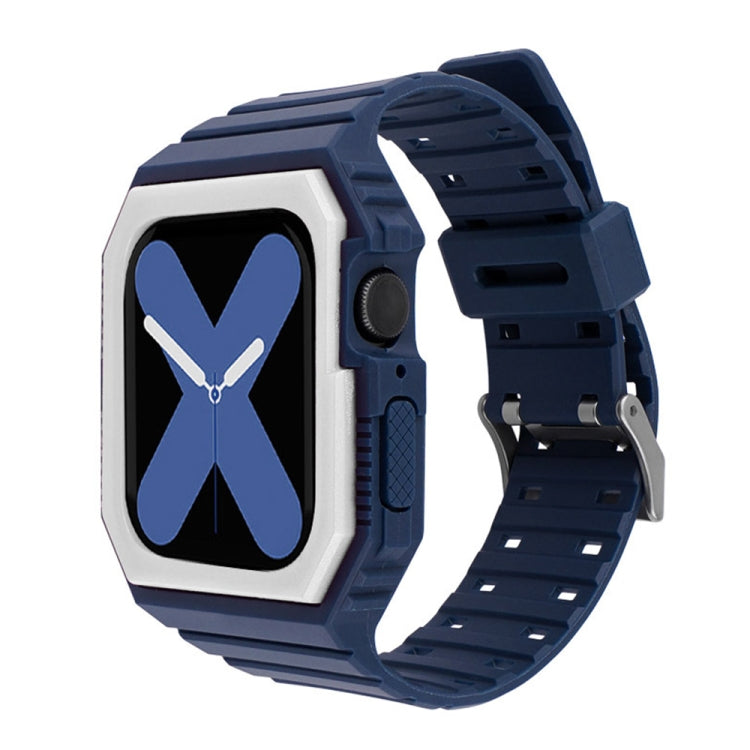 Two-color Integrated Watchband For Apple Watch Series, 7 41mm / 6&SE&5&4 40mm / 3&2&1 38mm, 7 45mm / 6&SE&5&4 44mm / 3&2&1 42mm