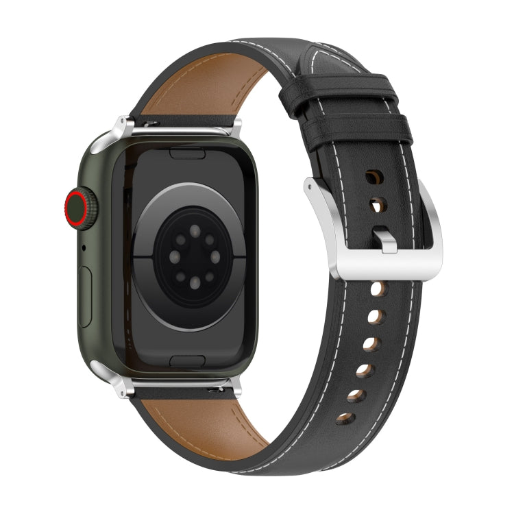 Genuine Leather Watchband, Size: Small Size For Apple Watch Series 7 41mm / 6&SE&5&4 40mm / 3&2&1 38mm, Size: Small Size For Apple Watch Series 8&7 41mm / SE 2&6&SE&5&4 40mm / 3&2&1 38mm