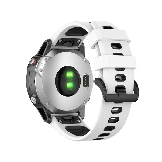 22mm Quick Release Two-color Silicone Strap for Garmin Fenix 7 / EPIX