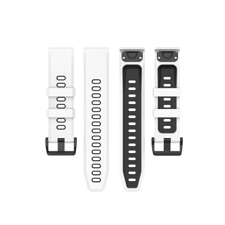 22mm Quick Release Two-color Silicone Strap for Garmin Fenix 7 / EPIX