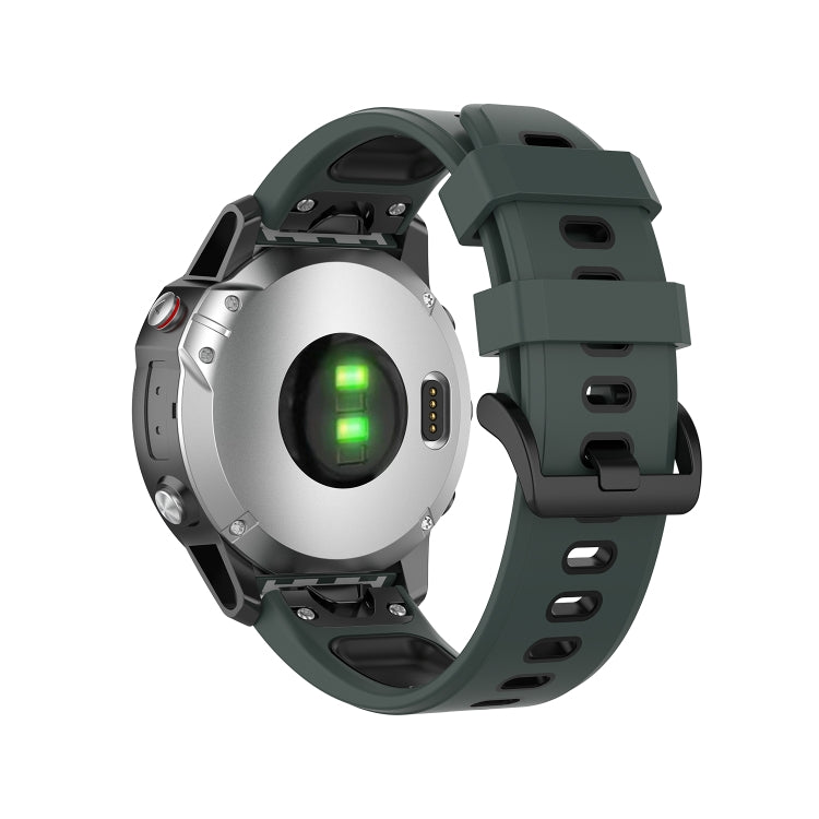 22mm Quick Release Two-color Silicone Strap for Garmin Fenix 7 / EPIX