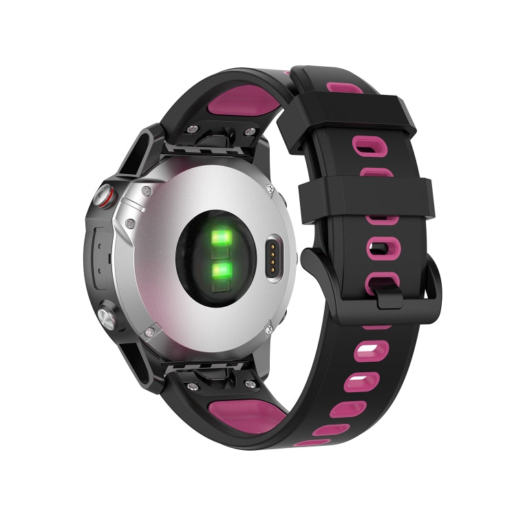 22mm Quick Release Two-color Silicone Strap for Garmin Fenix 7 / EPIX