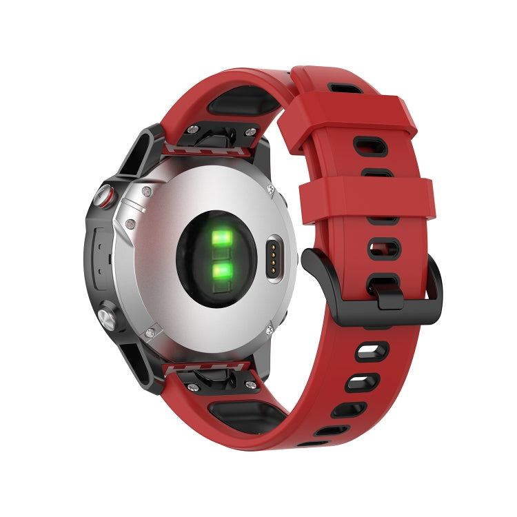 22mm Quick Release Two-color Silicone Strap for Garmin Fenix 7 / EPIX