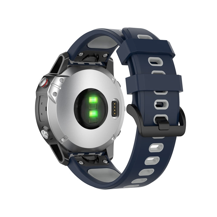 22mm Quick Release Two-color Silicone Strap for Garmin Fenix 7 / EPIX