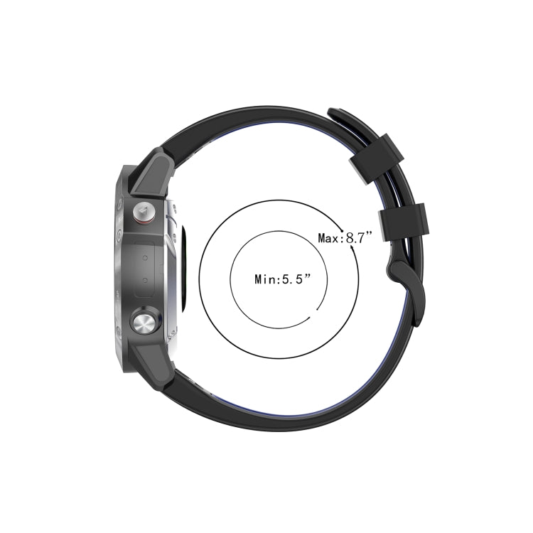 22mm Quick Release Two-color Silicone Strap for Garmin Fenix 7 / EPIX