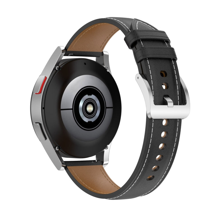 20mm Genuine Leather Watch Strap for Samsung Galaxy Watch4/Watch3 41mm/Active2/Huawei/Gaming Watch etc.