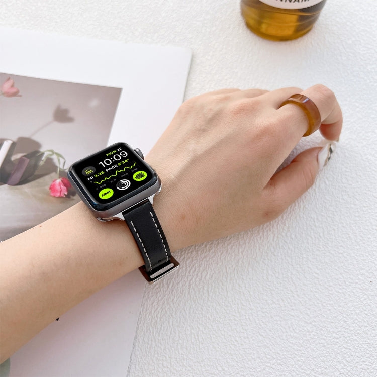 Leather Watchband For Apple Watch Series, 7 41mm / 6&SE&5&4 40mm / 3&2&1 38mm, 7 45mm / 6&SE&5&4 44mm / 3&2&1 42mm