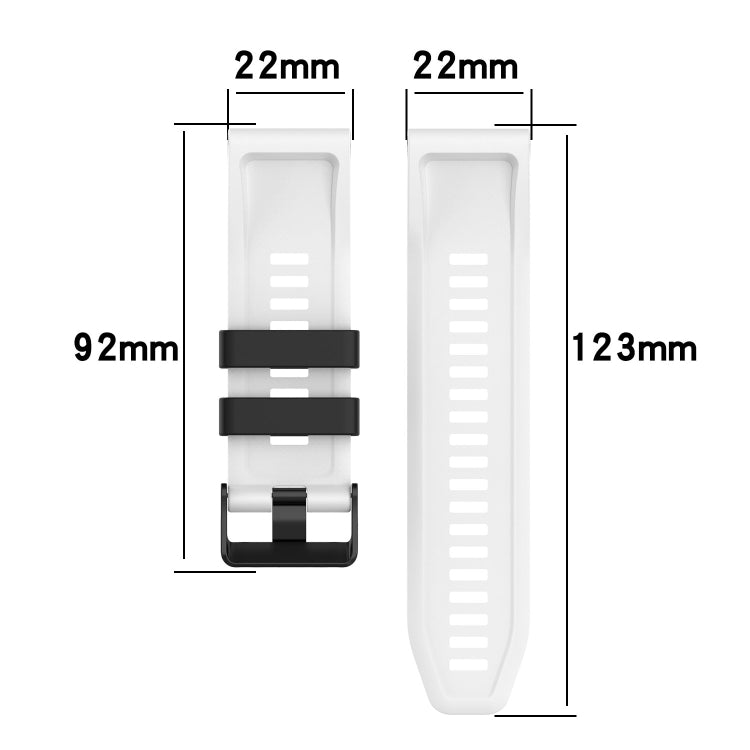 Two-color Silicone Watchband, 22mm, 26mm