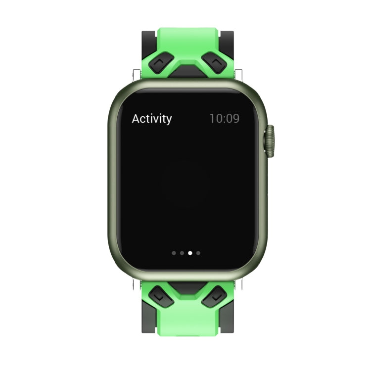 Two-Color Silicone Watchband For Apple Watch Series, 7 41mm / 6&SE&5&4 40mm / 3&2&1 38mm, 7 45mm / 6&SE&5&4 44mm / 3&2&1 42mm